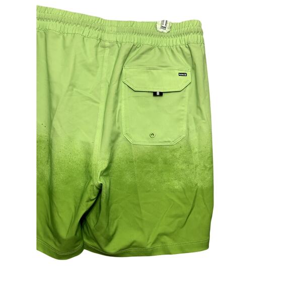 Hurley Block Party Boardshorts Adjustable Drawstring Ombre Green Men's XXL NWT - Picture 6 of 9